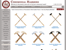 Tablet Screenshot of ceremonialhammers.com